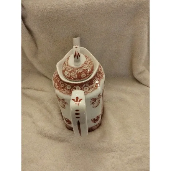 Godinger Porcelain Pear Pink White Teapot - Picture 2 of 7